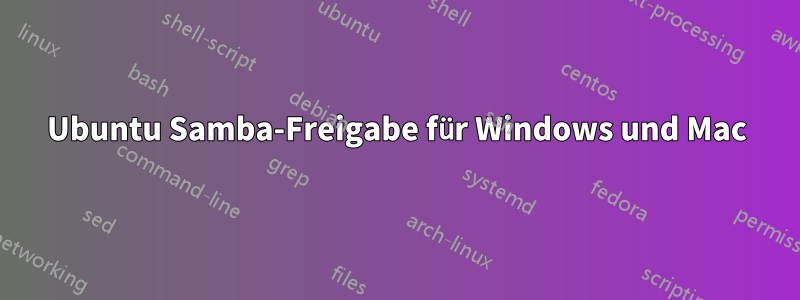 Ubuntu Samba-Freigabe für Windows und Mac