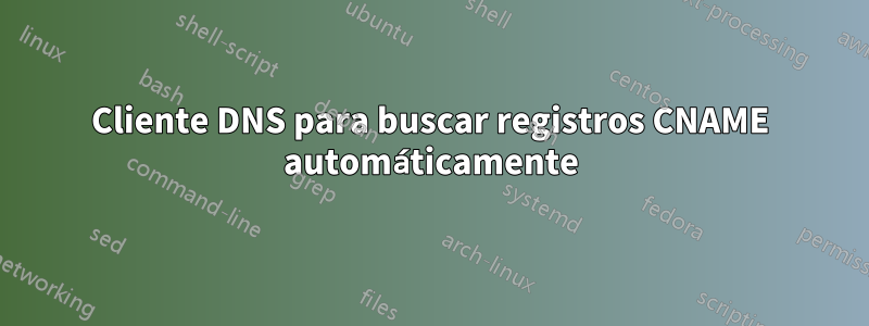 Cliente DNS para buscar registros CNAME automáticamente