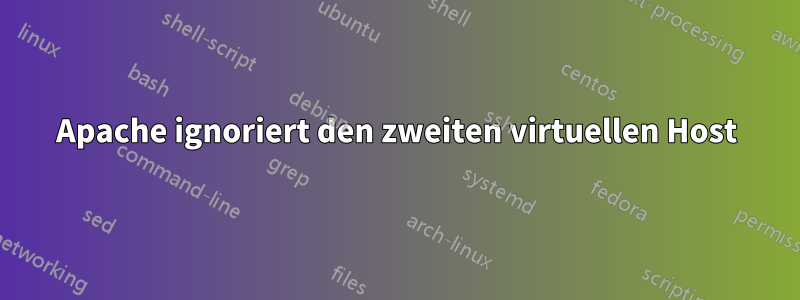 Apache ignoriert den zweiten virtuellen Host