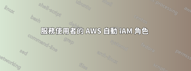 服務使用者的 AWS 自動 IAM 角色