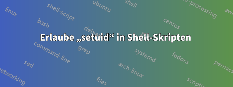 Erlaube „setuid“ in Shell-Skripten