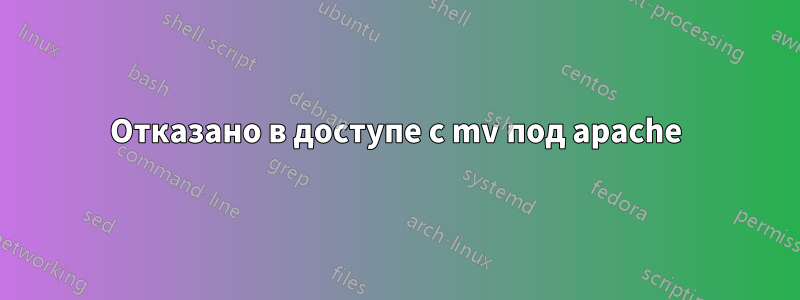 Отказано в доступе с mv под apache