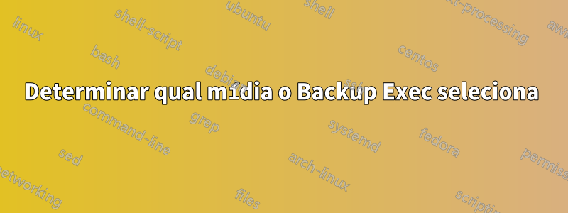 Determinar qual mídia o Backup Exec seleciona