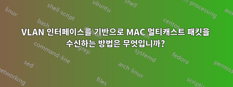 VLAN 인터페이스를 기반으로 MAC 멀티캐스트 패킷을 수신하는 방법은 무엇입니까?
