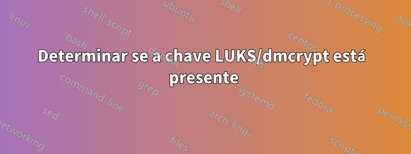 Determinar se a chave LUKS/dmcrypt está presente