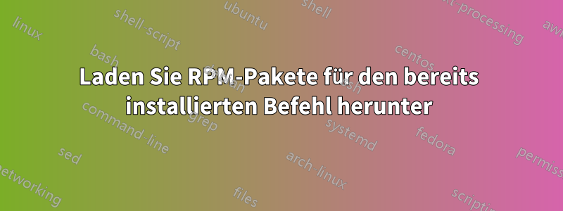 Laden Sie RPM-Pakete für den bereits installierten Befehl herunter