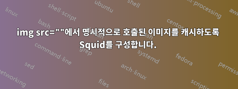 img src=""에서 명시적으로 호출된 이미지를 캐시하도록 Squid를 구성합니다.