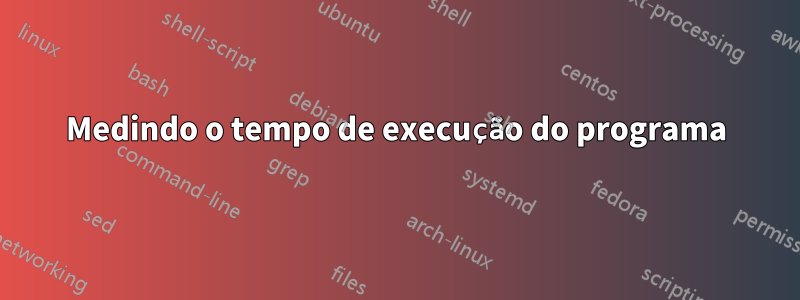 Medindo o tempo de execução do programa