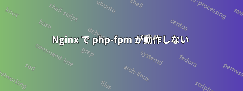 Nginx で php-fpm が動作しない