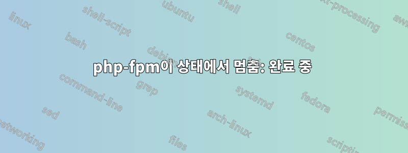 php-fpm이 상태에서 멈춤: 완료 중