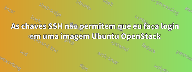 As chaves SSH não permitem que eu faça login em uma imagem Ubuntu OpenStack