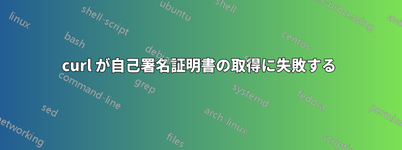 curl が自己署名証明書の取得に失敗する