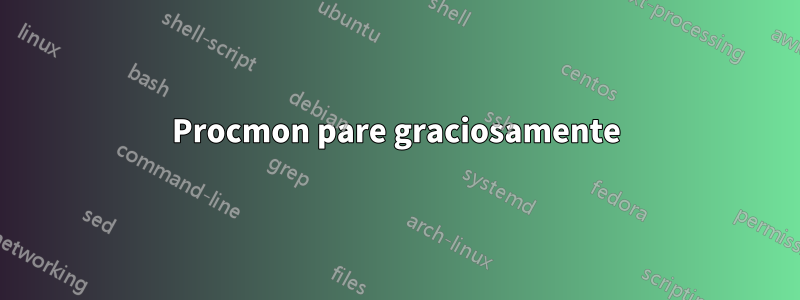 Procmon pare graciosamente