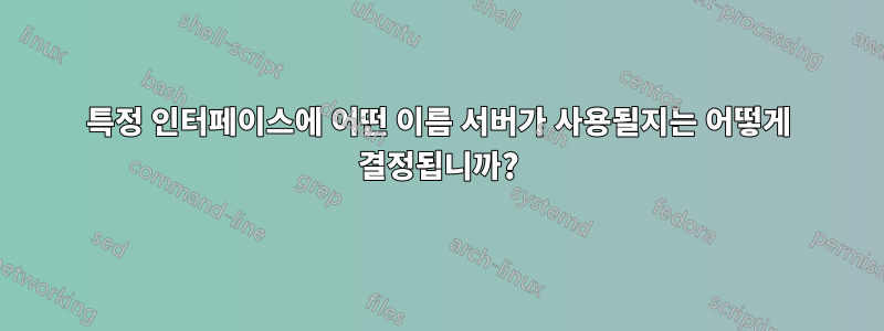 특정 인터페이스에 어떤 이름 서버가 사용될지는 어떻게 결정됩니까?