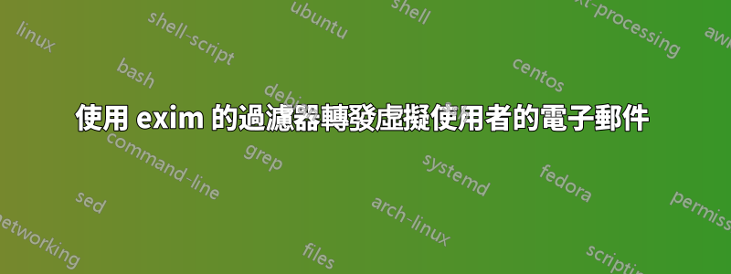 使用 exim 的過濾器轉發虛擬使用者的電子郵件