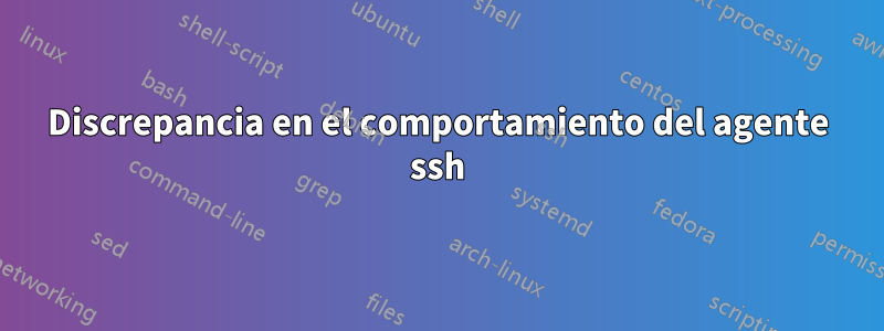 Discrepancia en el comportamiento del agente ssh