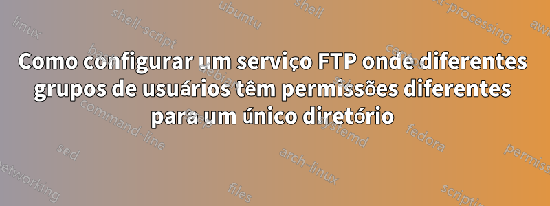 Como configurar um serviço FTP onde diferentes grupos de usuários têm permissões diferentes para um único diretório