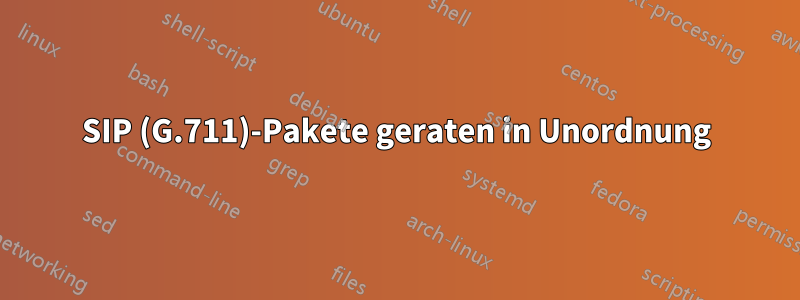 SIP (G.711)-Pakete geraten in Unordnung