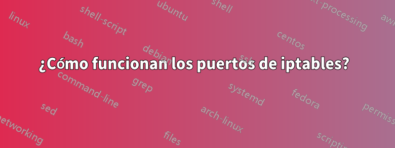 ¿Cómo funcionan los puertos de iptables? 