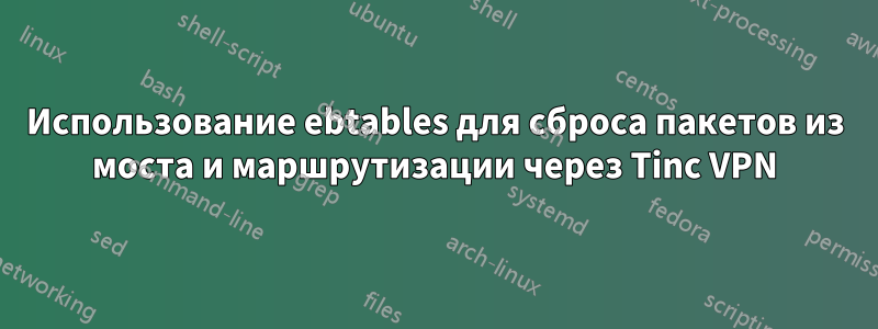 Использование ebtables для сброса пакетов из моста и маршрутизации через Tinc VPN