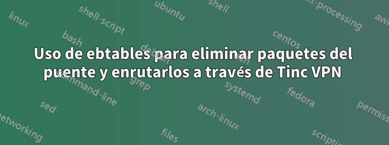 Uso de ebtables para eliminar paquetes del puente y enrutarlos a través de Tinc VPN