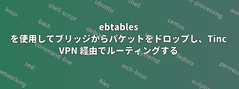 ebtables を使用してブリッジからパケットをドロップし、Tinc VPN 経由でルーティングする