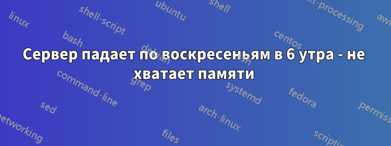 Сервер падает по воскресеньям в 6 утра - не хватает памяти