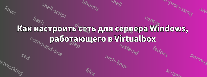 Как настроить сеть для сервера Windows, работающего в Virtualbox