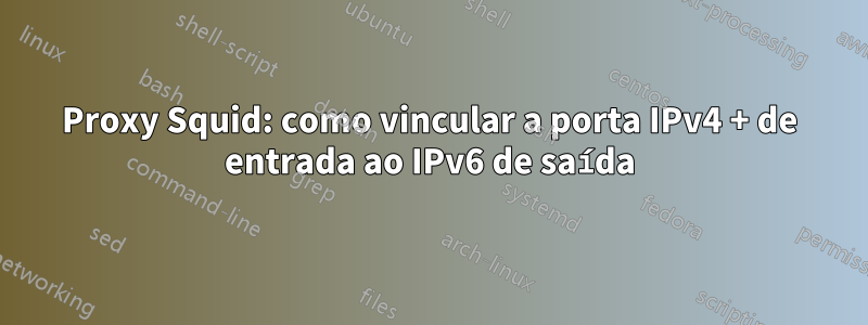 Proxy Squid: como vincular a porta IPv4 + de entrada ao IPv6 de saída