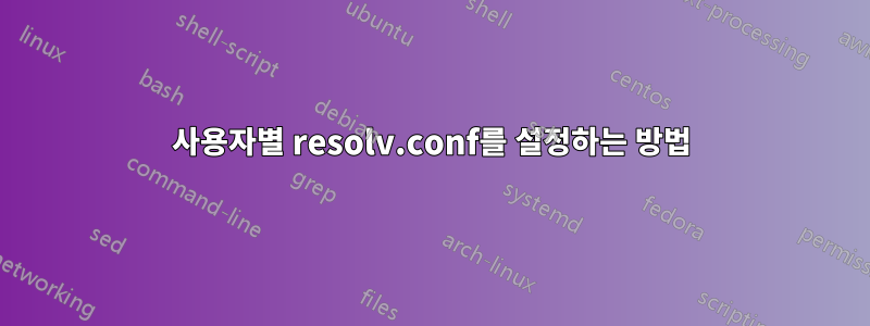 사용자별 resolv.conf를 설정하는 방법