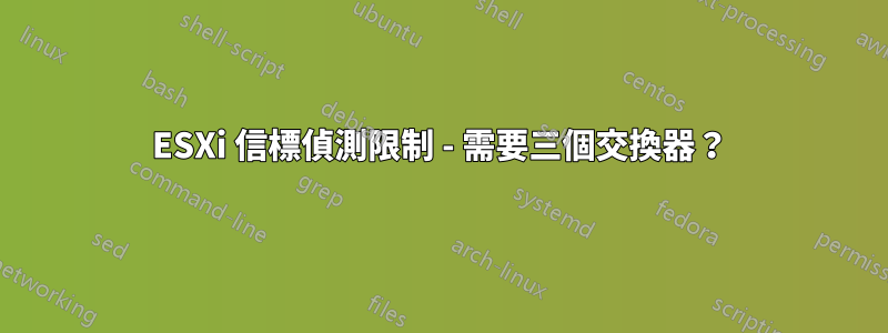 ESXi 信標偵測限制 - 需要三個交換器？