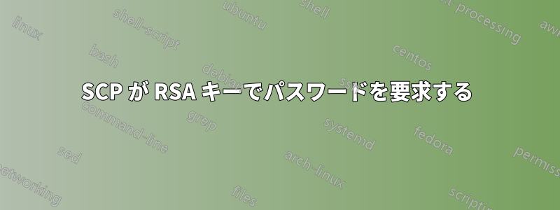 SCP が RSA キーでパスワードを要求する