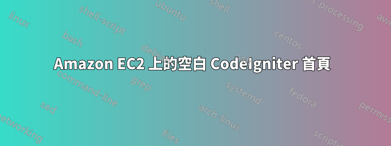 Amazon EC2 上的空白 CodeIgniter 首頁 