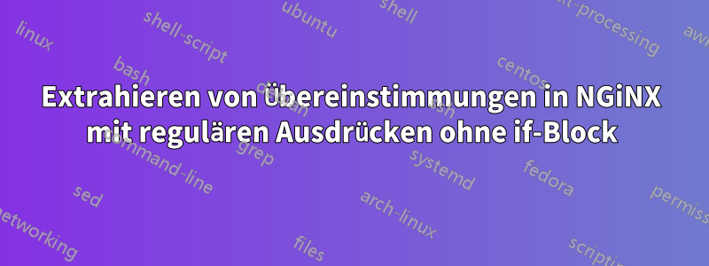 Extrahieren von Übereinstimmungen in NGiNX mit regulären Ausdrücken ohne if-Block