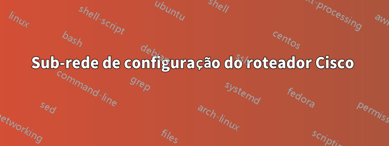 Sub-rede de configuração do roteador Cisco