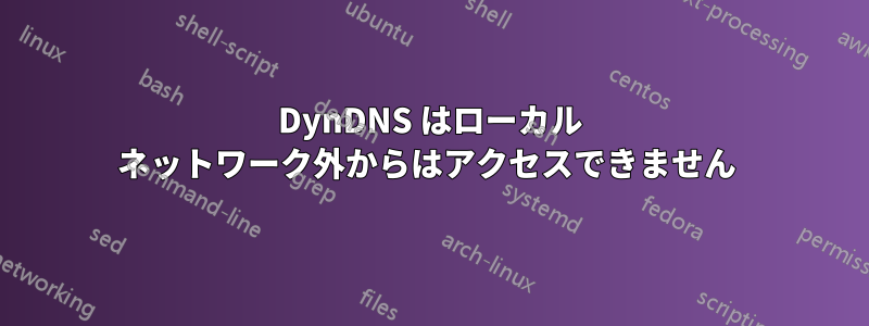 DynDNS はローカル ネットワーク外からはアクセスできません 