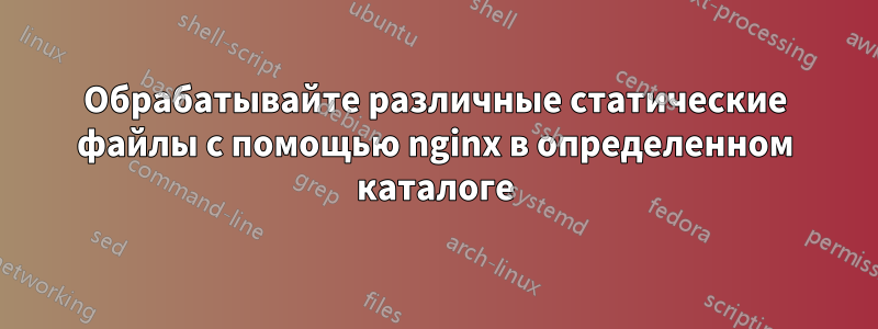 Обрабатывайте различные статические файлы с помощью nginx в определенном каталоге