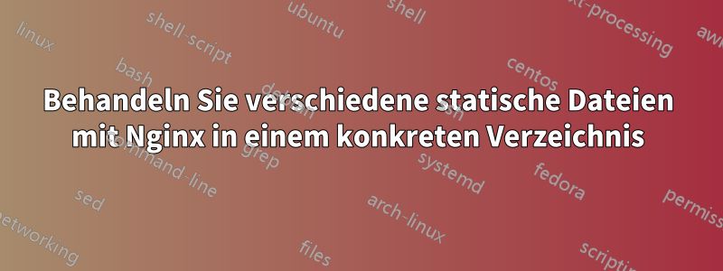 Behandeln Sie verschiedene statische Dateien mit Nginx in einem konkreten Verzeichnis