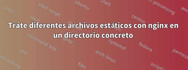 Trate diferentes archivos estáticos con nginx en un directorio concreto