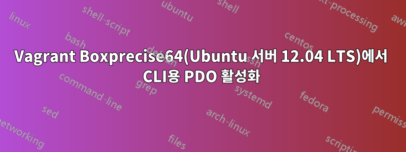 Vagrant Boxprecise64(Ubuntu 서버 12.04 LTS)에서 CLI용 PDO 활성화