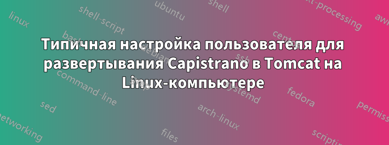 Типичная настройка пользователя для развертывания Capistrano в Tomcat на Linux-компьютере