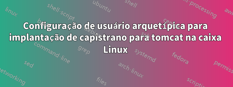 Configuração de usuário arquetípica para implantação de capistrano para tomcat na caixa Linux