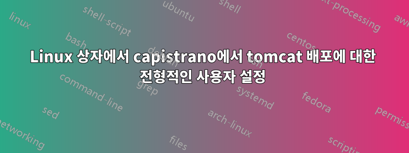 Linux 상자에서 capistrano에서 tomcat 배포에 대한 전형적인 사용자 설정