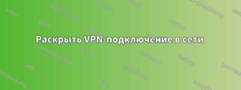 Раскрыть VPN-подключение в сети