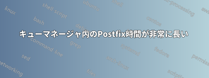 キューマネージャ内のPostfix時間が非常に長い