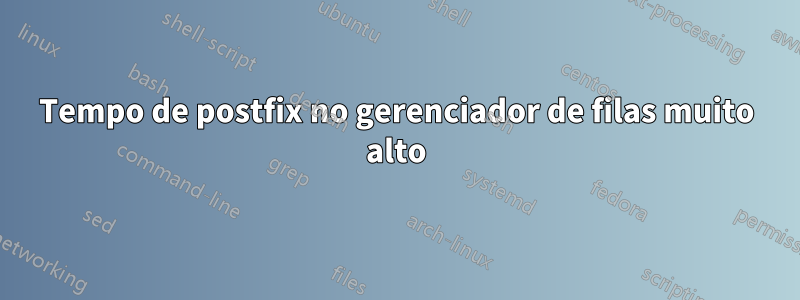 Tempo de postfix no gerenciador de filas muito alto