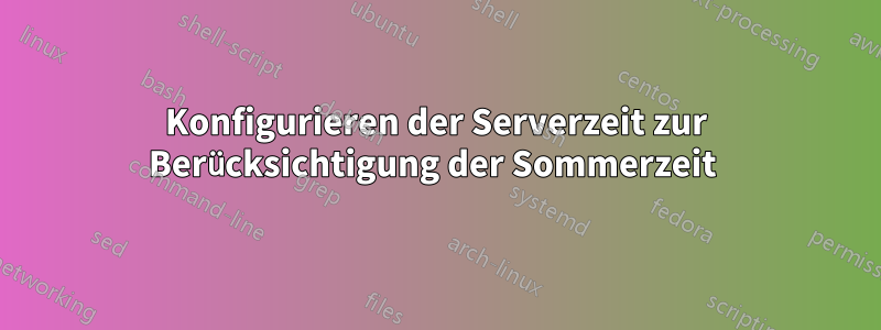 Konfigurieren der Serverzeit zur Berücksichtigung der Sommerzeit 