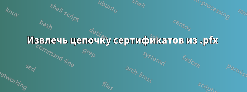 Извлечь цепочку сертификатов из .pfx