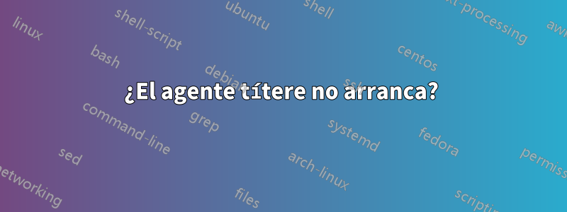 ¿El agente títere no arranca?