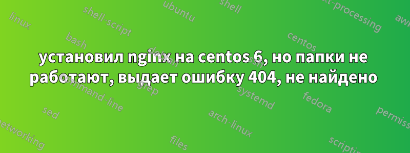 установил nginx на centos 6, но папки не работают, выдает ошибку 404, не найдено